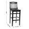 Flash Furniture HERCULES School House Back Black Wood Restaurant Barstool XU-DG-W0006B-BLK-GG - alternate 18